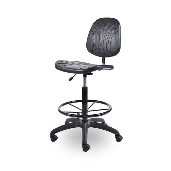 WC9 - Works Draughtsman Chair (Black) - Image 4