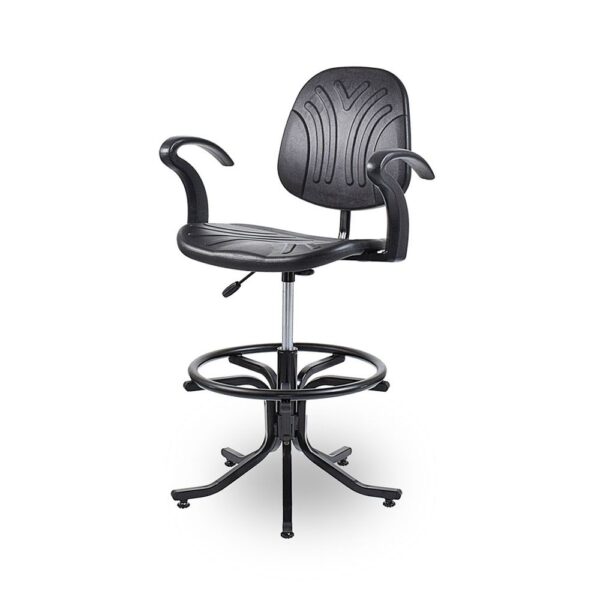 WC9 - Works Draughtsman Chair (Black) - Image 2