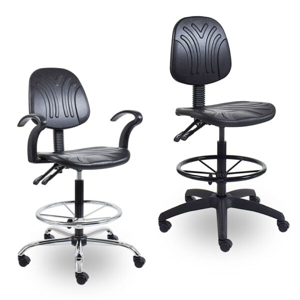 WC9SYC - Works Draughtsman Chair (Black)